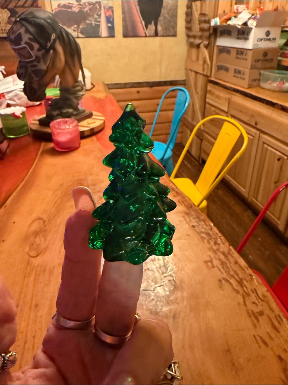 Small Green mosser Christmas Tree new perfect condition